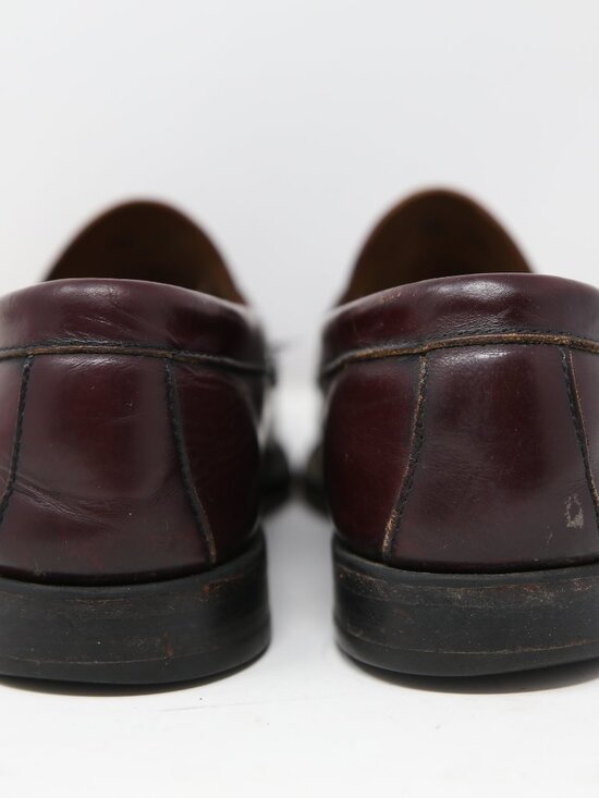 GH Bass Weejuns Penny Loafers Mens 9 D Larson Burgundy Leather Nice
